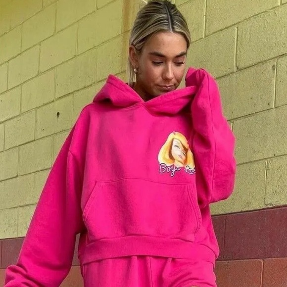 Boys Lie Tops - NWOT Boys Lie Pink Hoodie